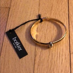 Silver and gold bangle